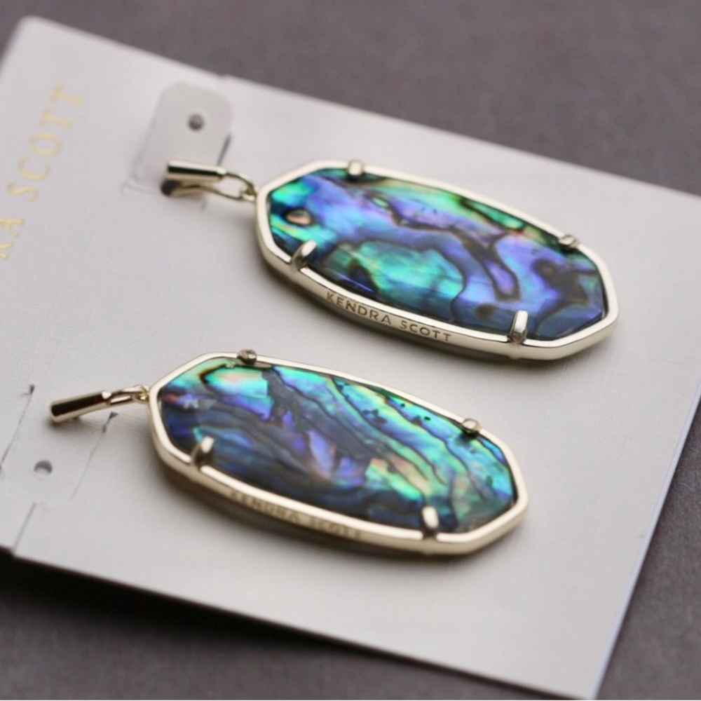 Kendra Scott Faceted Elle Drop Earrings - Abalone - Picture 4 of 5